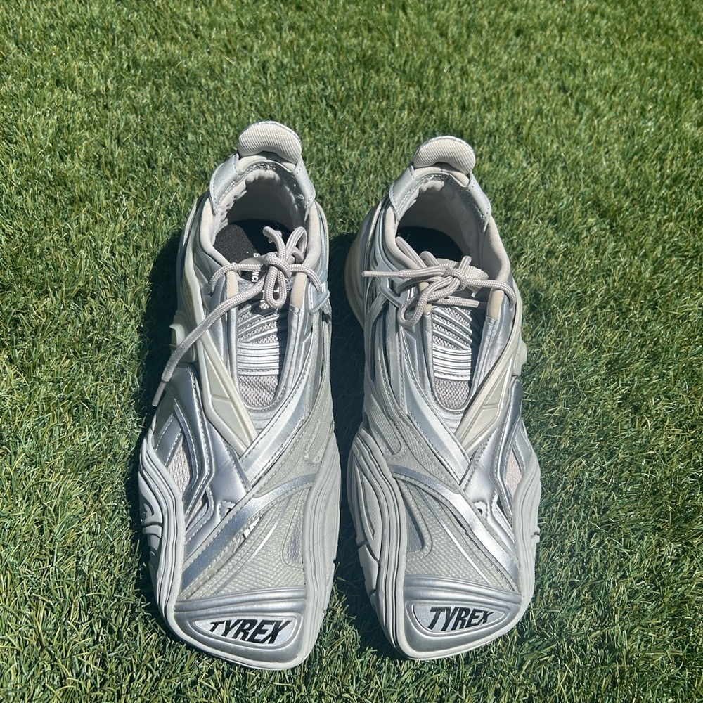 Rare Balenciaga TYREX Silver Athletic Sneakers